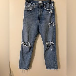 Agolde 90s pinch waist high rise straight distressed